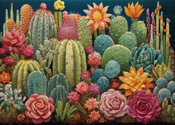 Broderie cactus puzzle de puzzle 1000 pièces